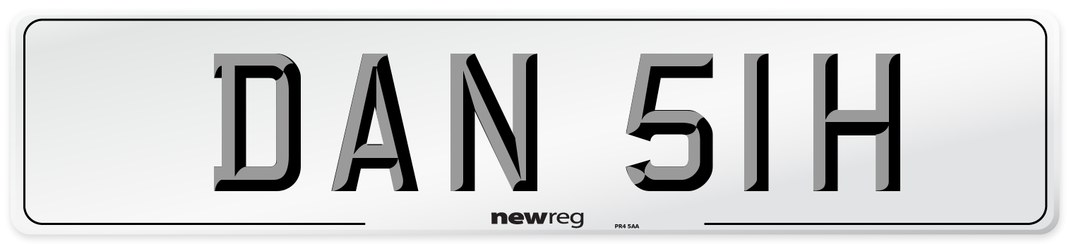 DAN 51H Number Plate from New Reg